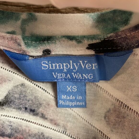 SIMPLY VERA VERA WANG Knit Short Sleeve Top Size XS - Picture 4 of 6